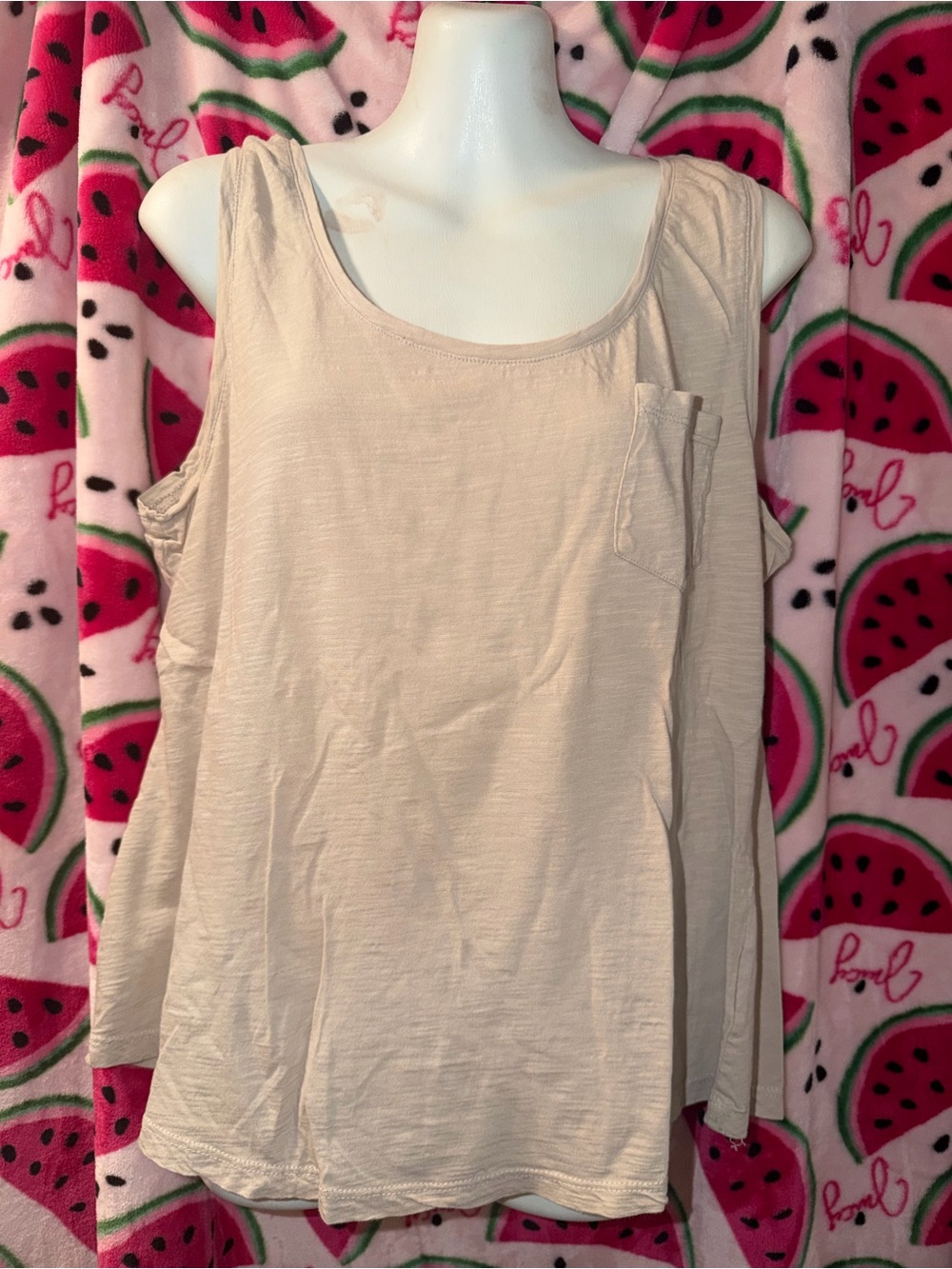 🤍 Style & Co. Cotton Scoop Neck Pocket Tank Top